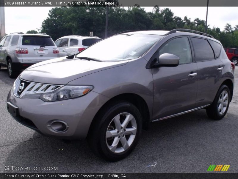 Platinum Graphite Metallic / Beige 2009 Nissan Murano S AWD