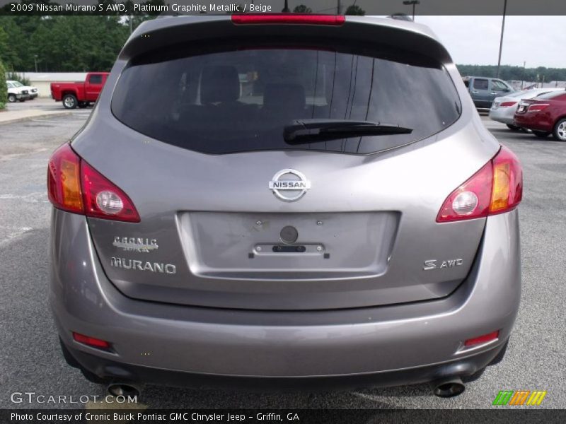 Platinum Graphite Metallic / Beige 2009 Nissan Murano S AWD