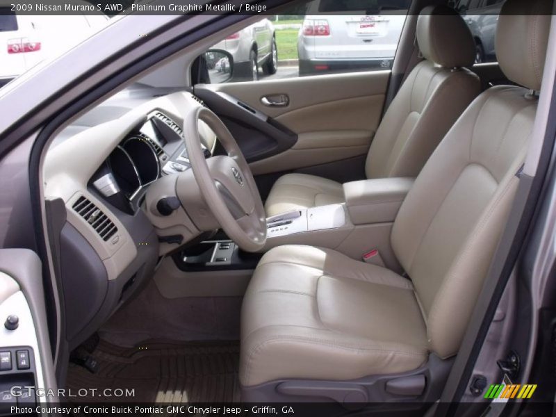 Platinum Graphite Metallic / Beige 2009 Nissan Murano S AWD