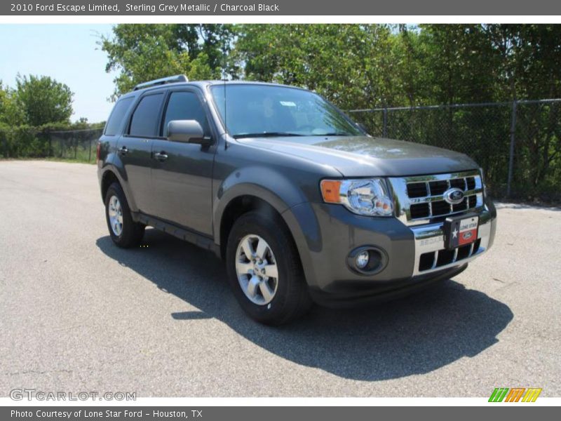Sterling Grey Metallic / Charcoal Black 2010 Ford Escape Limited