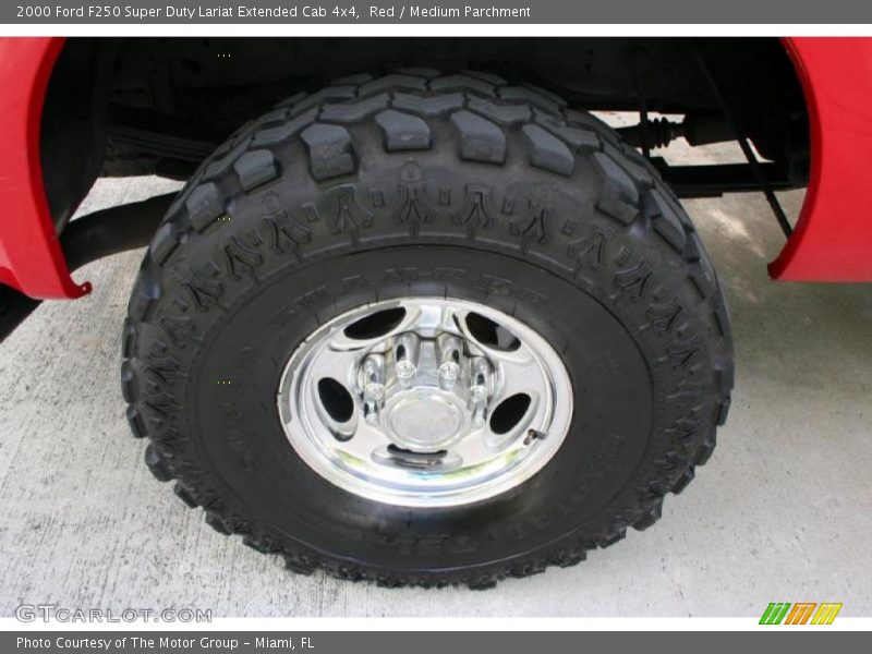 Red / Medium Parchment 2000 Ford F250 Super Duty Lariat Extended Cab 4x4