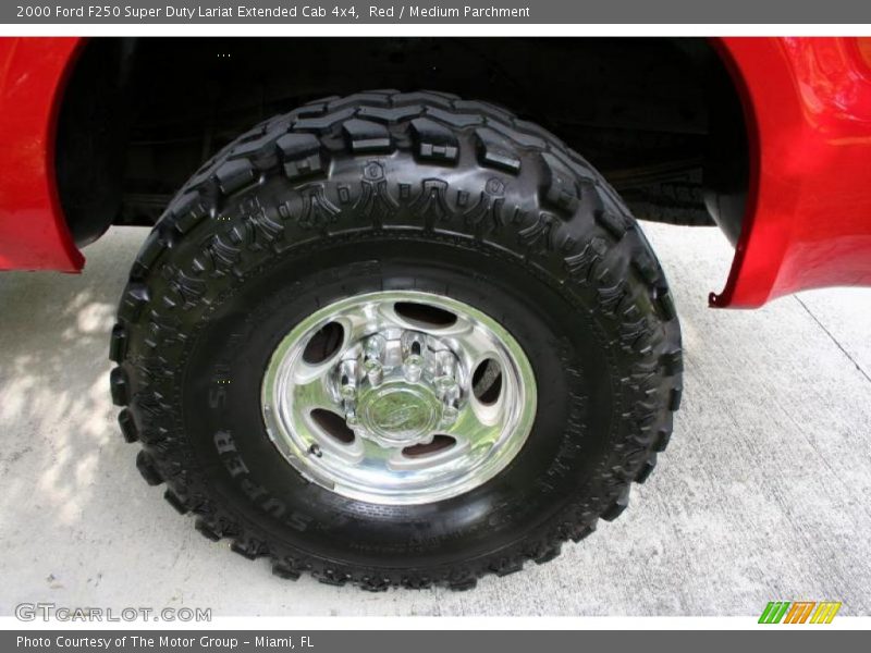 Red / Medium Parchment 2000 Ford F250 Super Duty Lariat Extended Cab 4x4