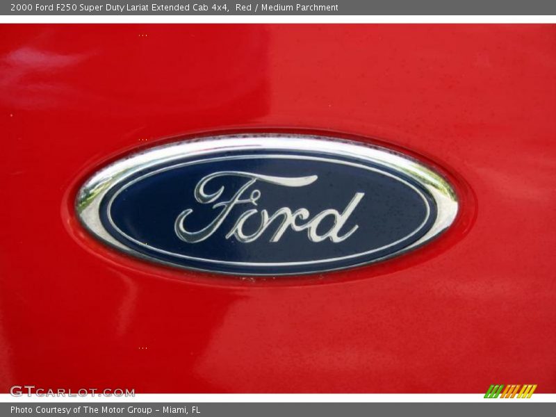 Red / Medium Parchment 2000 Ford F250 Super Duty Lariat Extended Cab 4x4