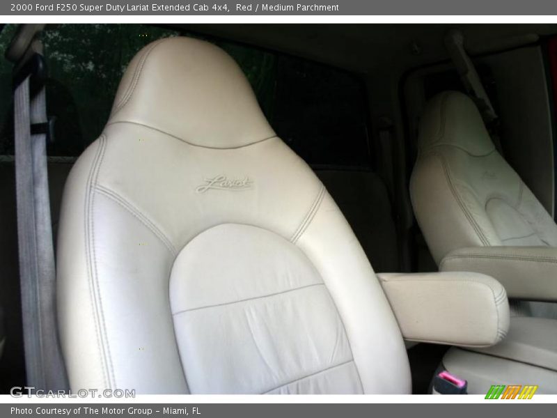 Red / Medium Parchment 2000 Ford F250 Super Duty Lariat Extended Cab 4x4