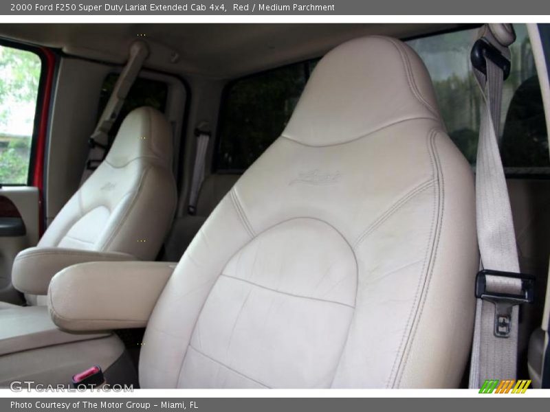 Red / Medium Parchment 2000 Ford F250 Super Duty Lariat Extended Cab 4x4