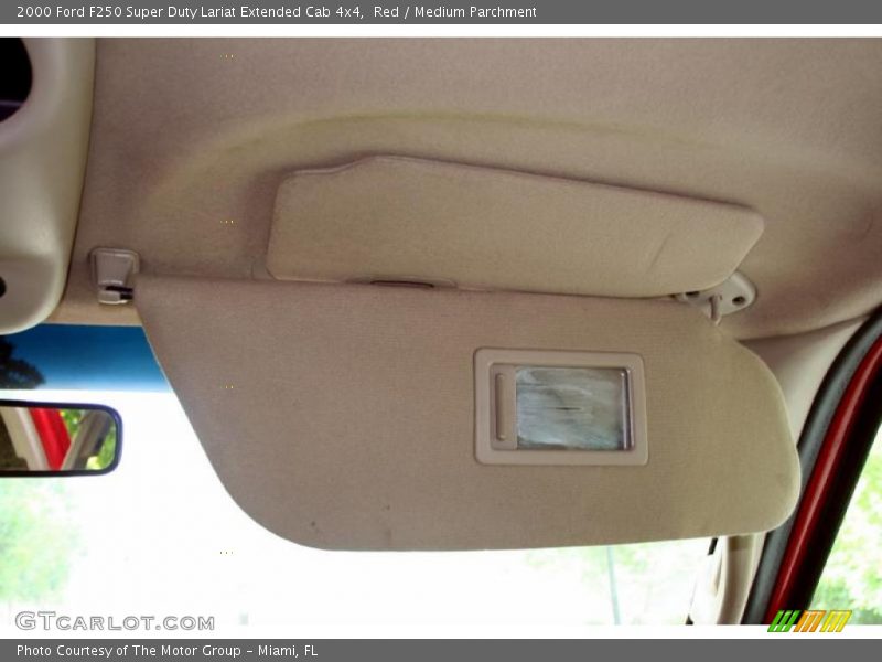 Red / Medium Parchment 2000 Ford F250 Super Duty Lariat Extended Cab 4x4