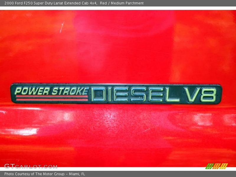 Red / Medium Parchment 2000 Ford F250 Super Duty Lariat Extended Cab 4x4