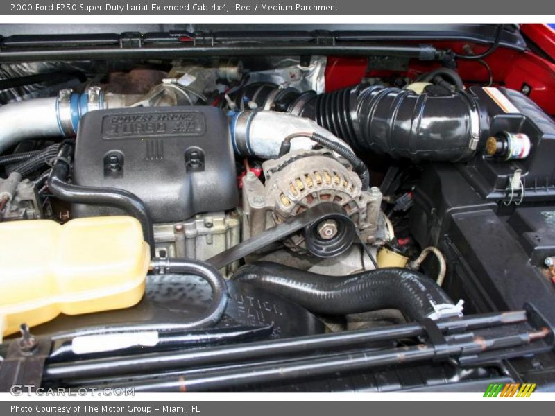 Red / Medium Parchment 2000 Ford F250 Super Duty Lariat Extended Cab 4x4