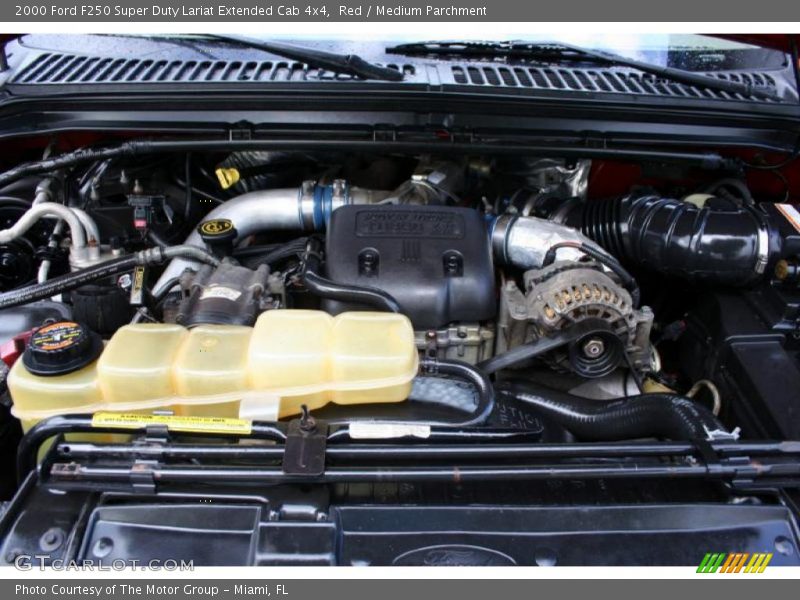 Red / Medium Parchment 2000 Ford F250 Super Duty Lariat Extended Cab 4x4