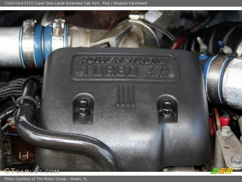 Red / Medium Parchment 2000 Ford F250 Super Duty Lariat Extended Cab 4x4