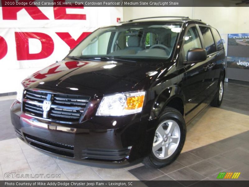 Dark Cordovan Pearlcoat / Medium Slate Gray/Light Shale 2010 Dodge Grand Caravan SE Hero