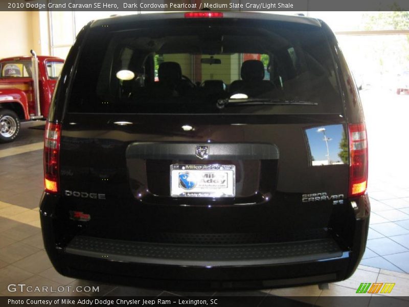Dark Cordovan Pearlcoat / Medium Slate Gray/Light Shale 2010 Dodge Grand Caravan SE Hero