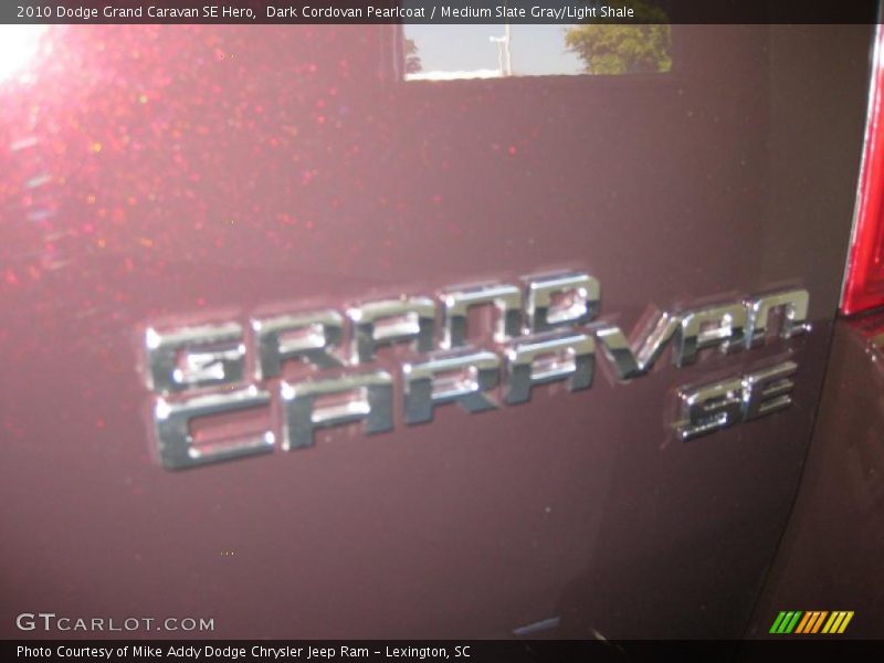 Dark Cordovan Pearlcoat / Medium Slate Gray/Light Shale 2010 Dodge Grand Caravan SE Hero