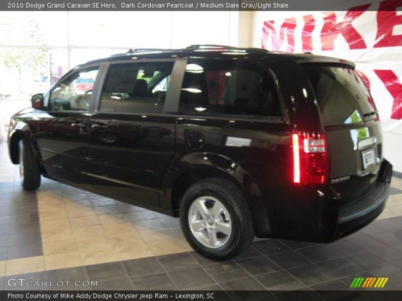 Dark Cordovan Pearlcoat / Medium Slate Gray/Light Shale 2010 Dodge Grand Caravan SE Hero