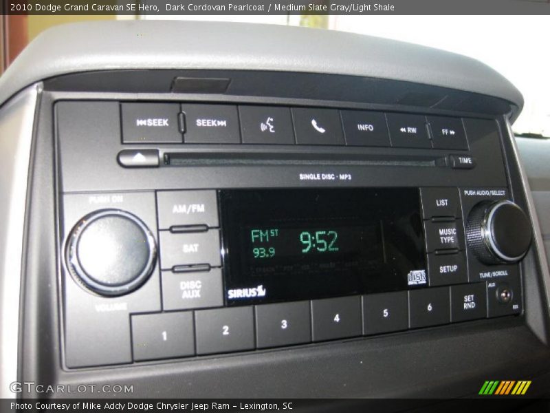 Dark Cordovan Pearlcoat / Medium Slate Gray/Light Shale 2010 Dodge Grand Caravan SE Hero