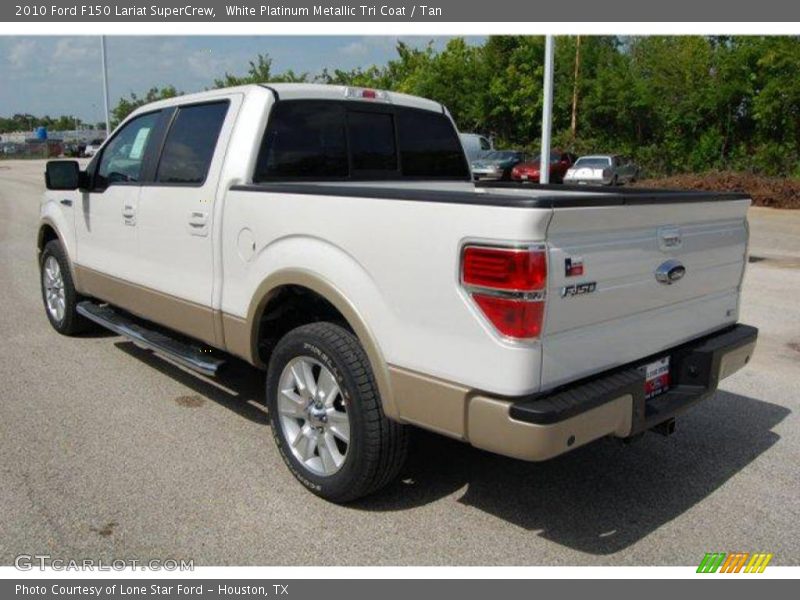 White Platinum Metallic Tri Coat / Tan 2010 Ford F150 Lariat SuperCrew