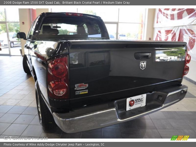 Brilliant Black Crystal Pearl / Medium Slate Gray 2008 Dodge Ram 1500 SXT Quad Cab