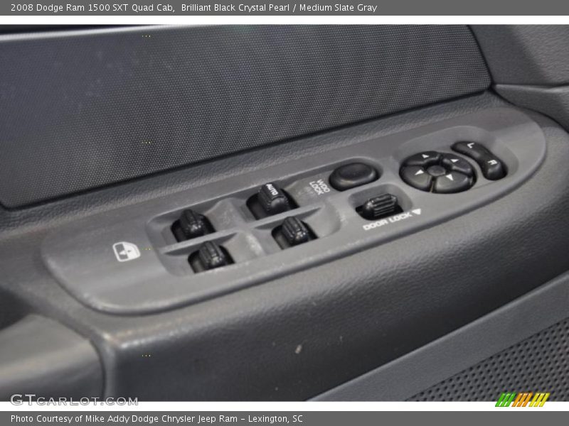 Brilliant Black Crystal Pearl / Medium Slate Gray 2008 Dodge Ram 1500 SXT Quad Cab