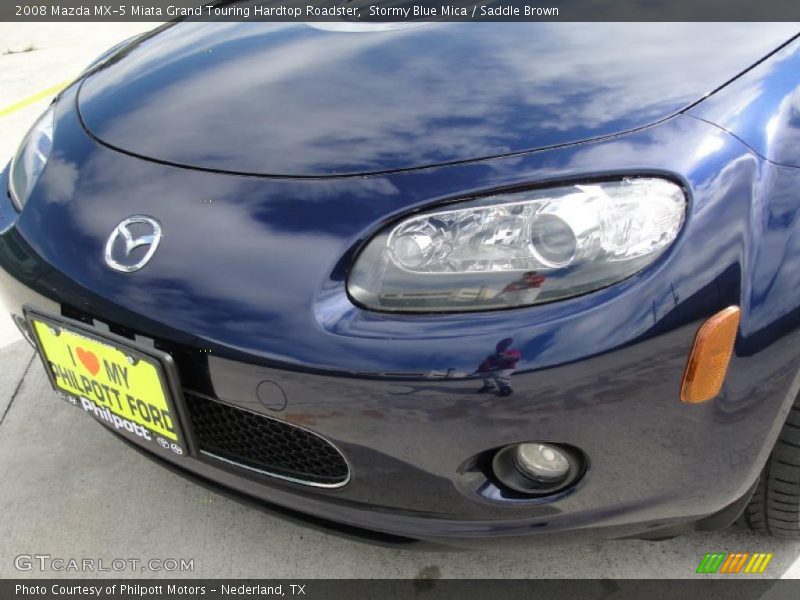 Stormy Blue Mica / Saddle Brown 2008 Mazda MX-5 Miata Grand Touring Hardtop Roadster