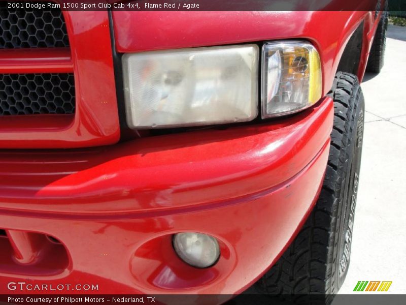 Flame Red / Agate 2001 Dodge Ram 1500 Sport Club Cab 4x4