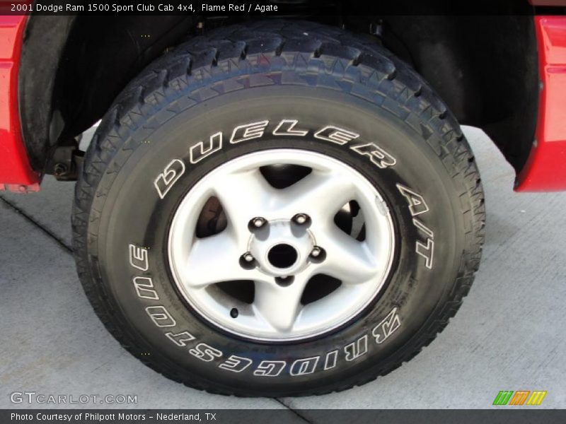 Flame Red / Agate 2001 Dodge Ram 1500 Sport Club Cab 4x4