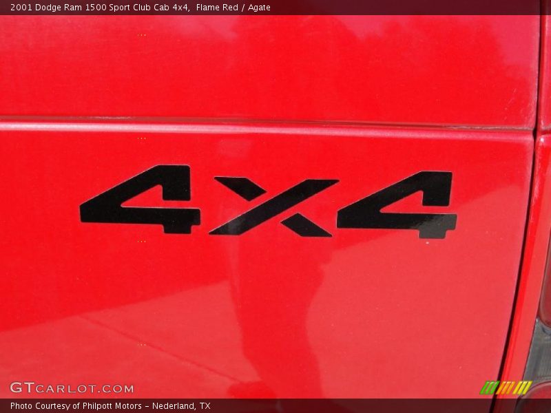 Flame Red / Agate 2001 Dodge Ram 1500 Sport Club Cab 4x4