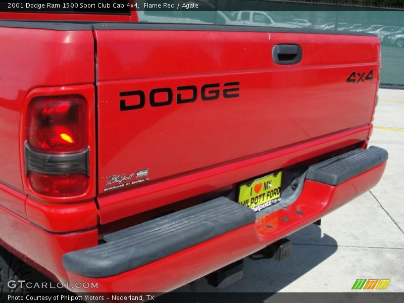Flame Red / Agate 2001 Dodge Ram 1500 Sport Club Cab 4x4