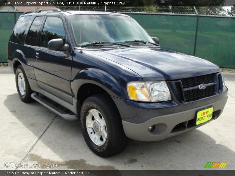 True Blue Metallic / Graphite Grey 2003 Ford Explorer Sport XLS 4x4