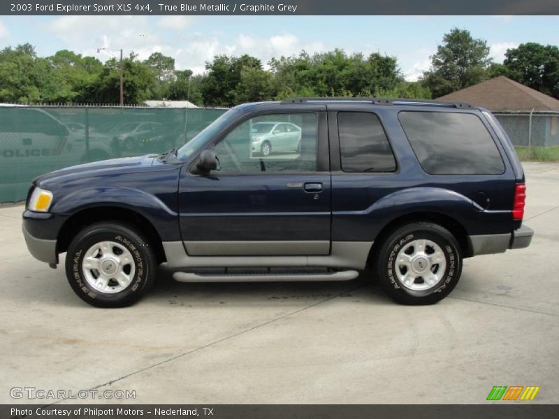 True Blue Metallic / Graphite Grey 2003 Ford Explorer Sport XLS 4x4