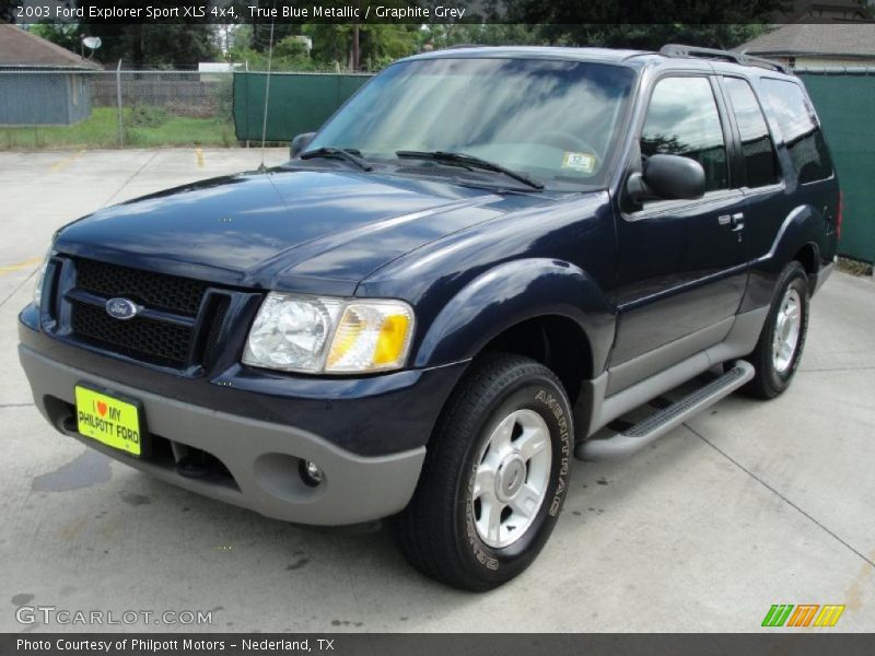 True Blue Metallic / Graphite Grey 2003 Ford Explorer Sport XLS 4x4