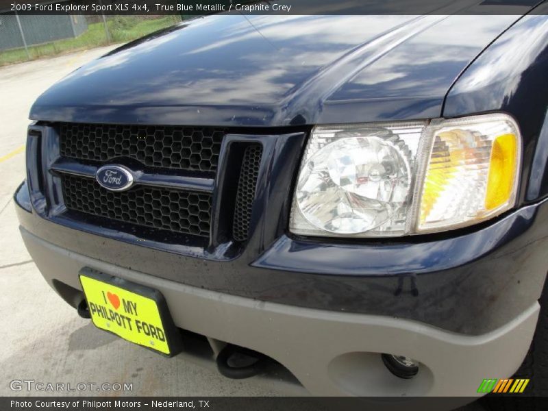 True Blue Metallic / Graphite Grey 2003 Ford Explorer Sport XLS 4x4