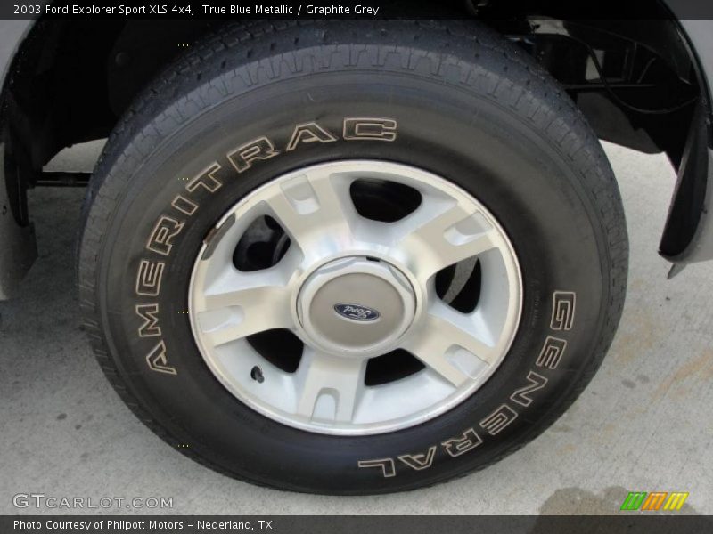 True Blue Metallic / Graphite Grey 2003 Ford Explorer Sport XLS 4x4