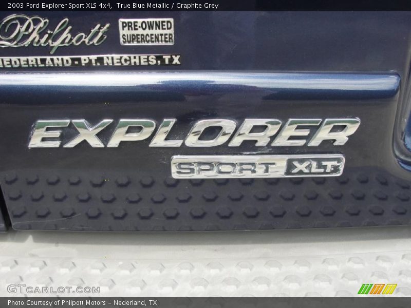 True Blue Metallic / Graphite Grey 2003 Ford Explorer Sport XLS 4x4