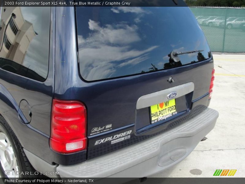 True Blue Metallic / Graphite Grey 2003 Ford Explorer Sport XLS 4x4
