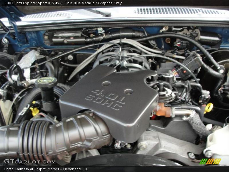 True Blue Metallic / Graphite Grey 2003 Ford Explorer Sport XLS 4x4