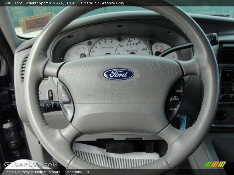 True Blue Metallic / Graphite Grey 2003 Ford Explorer Sport XLS 4x4