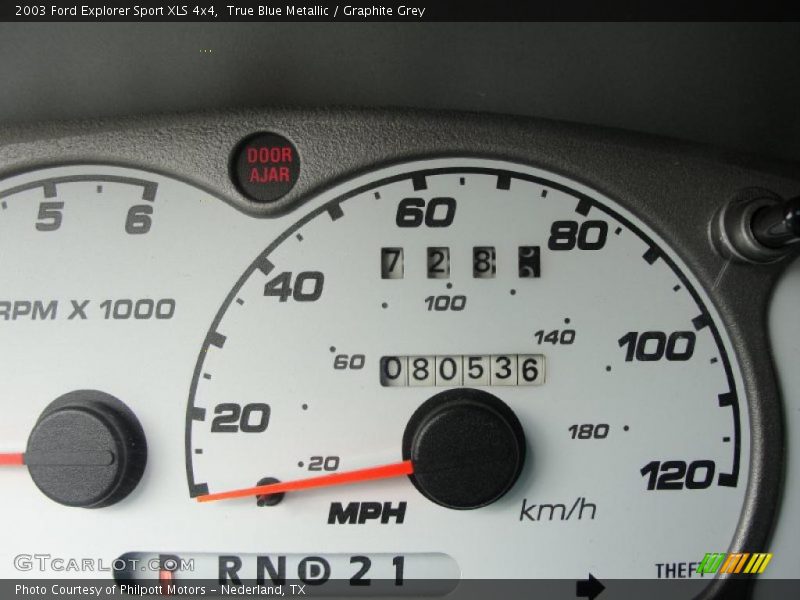 True Blue Metallic / Graphite Grey 2003 Ford Explorer Sport XLS 4x4