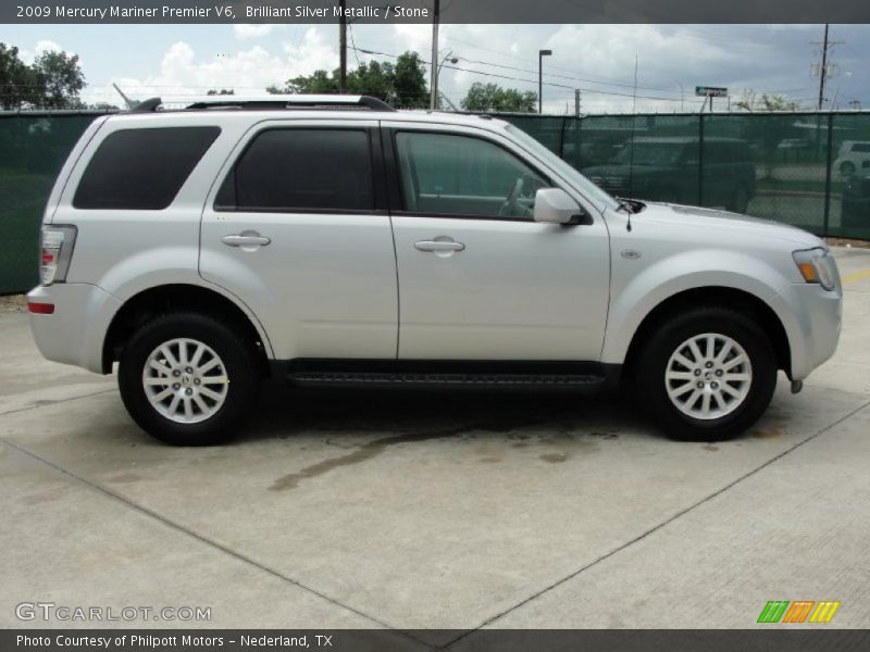 Brilliant Silver Metallic / Stone 2009 Mercury Mariner Premier V6