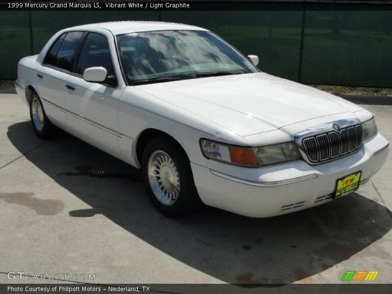 Vibrant White / Light Graphite 1999 Mercury Grand Marquis LS
