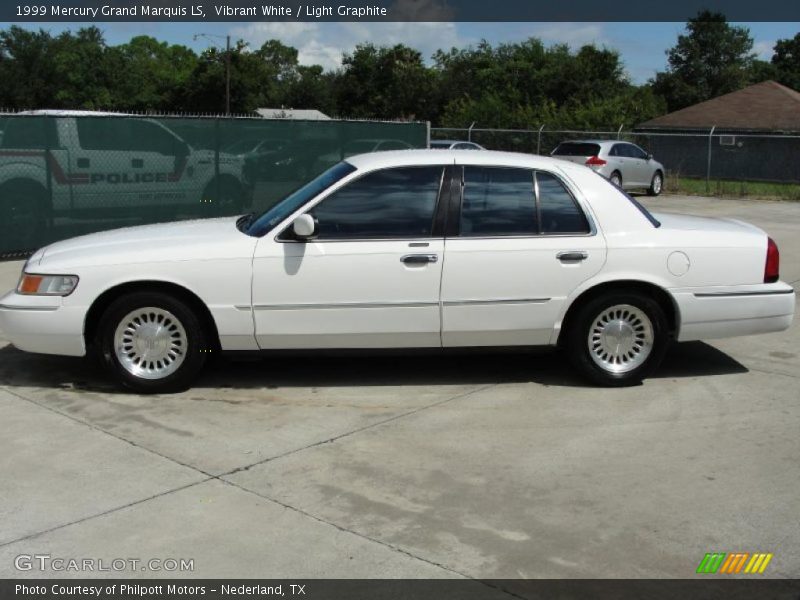 Vibrant White / Light Graphite 1999 Mercury Grand Marquis LS