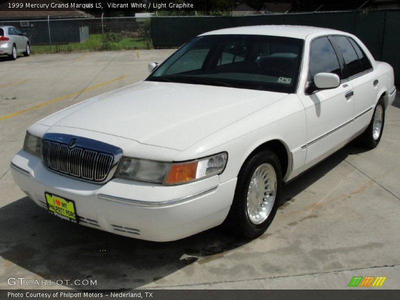 Vibrant White / Light Graphite 1999 Mercury Grand Marquis LS