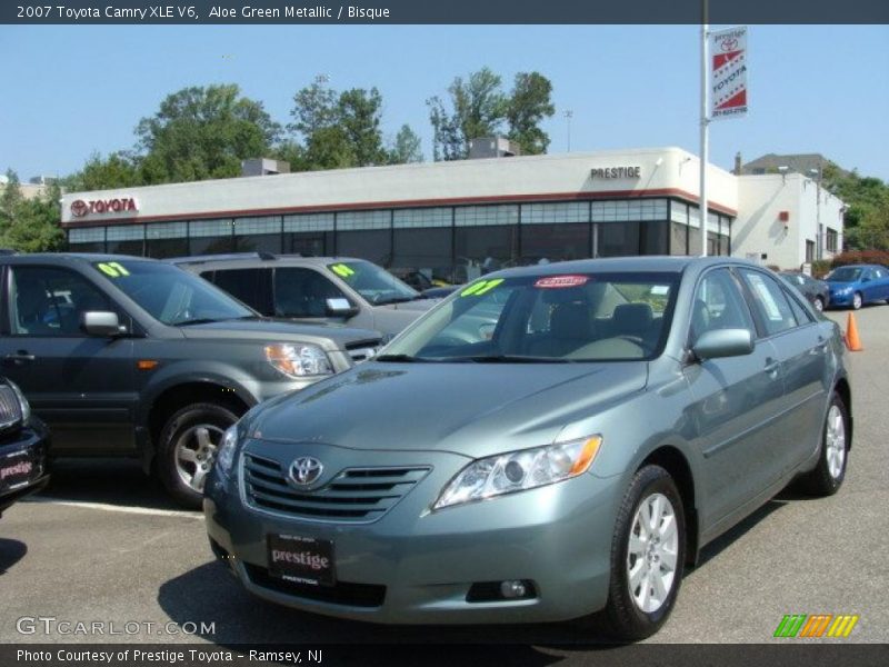 Aloe Green Metallic / Bisque 2007 Toyota Camry XLE V6