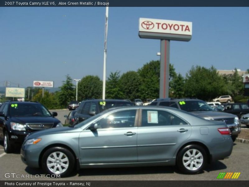 Aloe Green Metallic / Bisque 2007 Toyota Camry XLE V6
