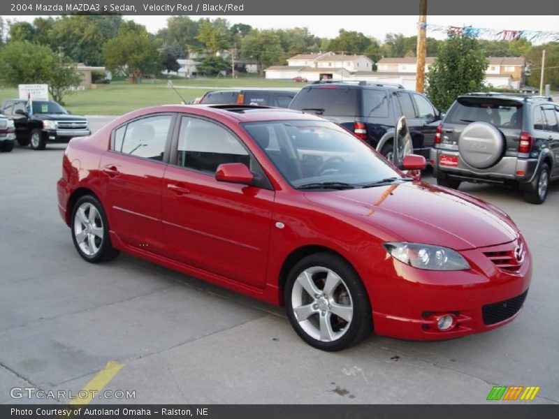 Velocity Red / Black/Red 2004 Mazda MAZDA3 s Sedan