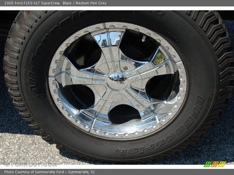 Black / Medium Flint Grey 2005 Ford F150 XLT SuperCrew