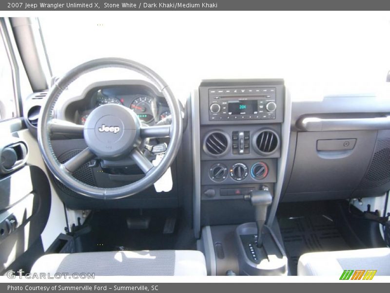 Stone White / Dark Khaki/Medium Khaki 2007 Jeep Wrangler Unlimited X