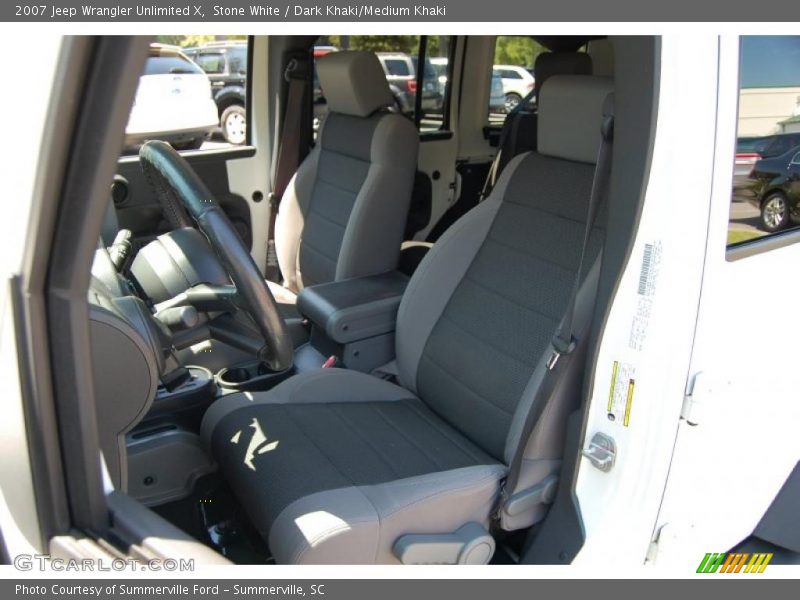 Stone White / Dark Khaki/Medium Khaki 2007 Jeep Wrangler Unlimited X