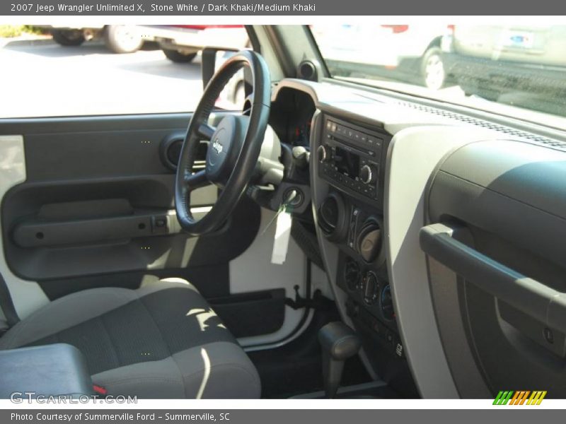 Stone White / Dark Khaki/Medium Khaki 2007 Jeep Wrangler Unlimited X