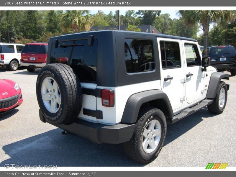 Stone White / Dark Khaki/Medium Khaki 2007 Jeep Wrangler Unlimited X