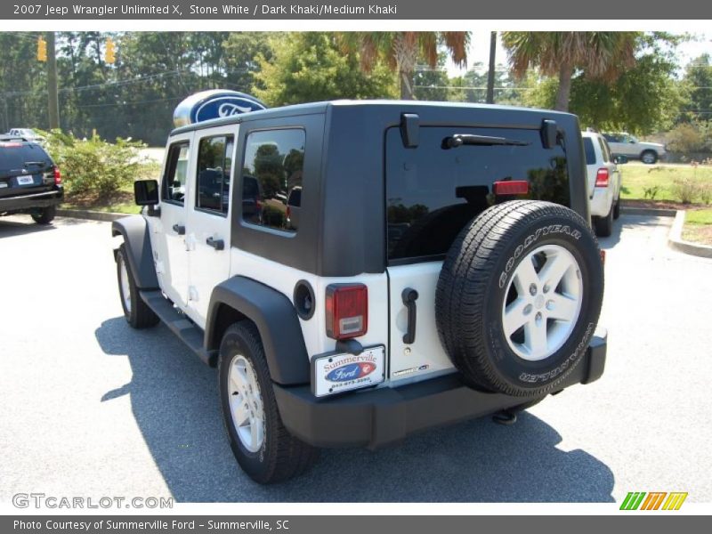 Stone White / Dark Khaki/Medium Khaki 2007 Jeep Wrangler Unlimited X